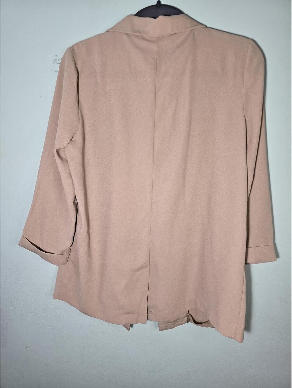 Forever 21 Beige 3/Sleeve,Open Front and pockets,chic Blazer Jacket size Small - Picture 5 of 16